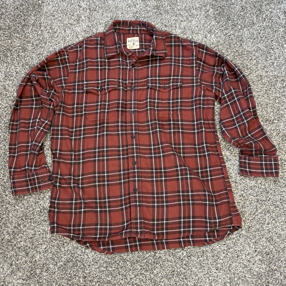 Men's Red Head Brand Co Plaid Button Up Shirt Size L Long Sleeve Outdoor